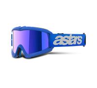 Alpinestars Vision Blaze Mirrored Gafas de motocross para jóvenes, blanco-azul