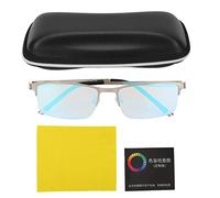 Gafas para Daltónicos Adecuadas para Uso en Interiores Y Exteriores, Marco Plateado con Revestimiento de Doble Cara, Gafas Correctoras para Daltónicos