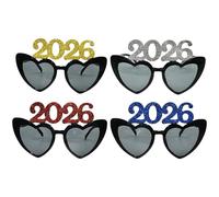 Gafas para el Año Nuevo 2026 - 2026 Lentes Divertidos En Forma De Corazón - Gafas Para La Celebración Del Feliz Año Nuevo,Para Celebraciones Navideñas Y Carnavales Fiestas De Máscaras Para Adultos Y