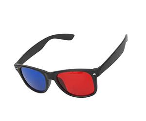 Gafas para Juegos 3D, Fácil de Llevar, Marco de Plástico Negro de Larga Duración, Rojo, Azul, Gafas de Visualización 3D, Amplia Compatibilidad para Evaluación de Imágenes