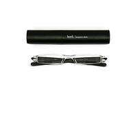 Gafas para leer Compacta, Ligeras, sin bordes, con funda en cuatro colores de leserli, Gafas de Lectura negro +2,5