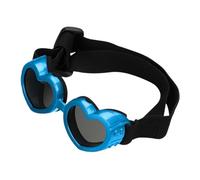 Gafas para mascotas con forma de corazón: lentes para protección solar, revestimiento antiniebla, cómodo ajuste de cinturón, gafas de seguridad vivas para perros y ciclismo de carretera, exploración