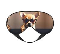 Gafas para perro chihuahua, 1 cómoda ayuda para dormir, antifaz suave, ajustable, opaca, reversible, descanso nocturno