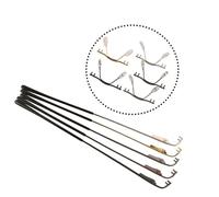 Gafas Patilla Patilla 10 juegos de patillas de gafas de Metal sin montura con almohadilla for la nariz, puente, bisagra de resorte, pata óptica con puntas(Gold)