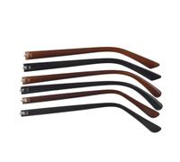 Gafas Patilla Patilla Patas de plástico for gafas de PC, 20 piezas, accesorio de reparación, negro, marrón, 9mm, 8mm, 6mm de ancho(Pc104 Brown)