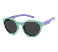 Polaroid Niños Polaroid PLD 8019/S WK2/M9 Gafas de sol Plástico Azul claro Gris Redonda Polarizado