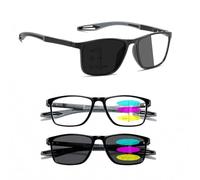 Gafas Presbicia Fotocromáticas Progresivas para Mujer y Hombre - Gafas de Lectura Inteligentes Autoajustables con Filtro Luz Azul y Protección UV - Gafas de Sol para Vista Cansada(Negro,+2.50)