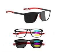 Gafas Presbicia Fotocromáticas Progresivas para Mujer y Hombre - Gafas de Lectura Inteligentes Autoajustables con Filtro Luz Azul y Protección UV - Gafas de Sol para Vista Cansada(Rojo,+2.00)
