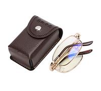 Gafas presbiópicas antifatiga, gafas de lectura con bloqueo de luz azul para hombres y mujeres, lectores plegables, incluye estuche para gafas(+100)