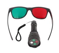 Gafas profesionales de optometría rojo y verde para detección de estrabismo y pruebas de visión, herramienta ligera para examen ocular con batería de 1200 mAh