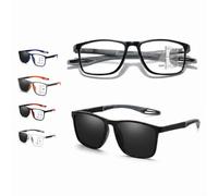 Gafas Progresivas Fotocromáticas Lectura Hombre Mujer, Lentes Multifocales con Filtro Luz Azul, Brillantes y Ligeras 1.0-4.0(Negro,+2.0)