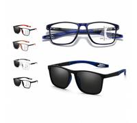 Gafas Progresivas Fotocromáticas Lectura Hombre Mujer, Lentes Multifocales con Filtro Luz Azul, Brillantes y Ligeras 1.0-4.0(Azul,+3.5)