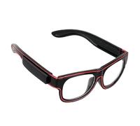 Gafas que brillan en la oscuridad - Gafas LED de neón | Sombras luminosas para | de accesorios de exhibición de disfraces de emisión de luz colorida, marco intermitente recargable