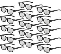 Gafas Reald 3D, gafas 3D pasivas polarizadas circulares para cine en formato Reald/películas de TV 3D con polarización pasiva - Compatible con TV y cine Paquete de 15