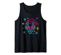 Gafas Redondas de Cara de Diablo gráfico de Personajes de Invierno Estrellas Camiseta sin Mangas