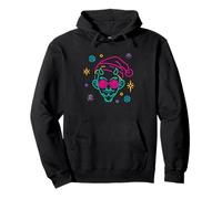 Gafas Redondas de Cara de Diablo gráfico de Personajes de Invierno Estrellas Sudadera con Capucha