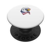 Gafas Retro con diseño de águila Calva con Bandera de Estados Unidos, Merica 4 de Julio PopSockets PopGrip Adhesivo