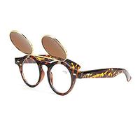 Gafas Retro De Lectura De Flip Rodeada, Gafas De Sol De Estilo Steampunk Para Hombres Y Mujeres, Marco De Material Protector UV400, 2Pcs,B