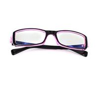 Gafas unisex UV400 con luz azul y marco morado transparente, sin graduar