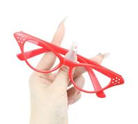 Gafas vintage para adultos y niños con diamantes de imitación, unisex, lentes transparentes para fiestas de disfraces de cosplay