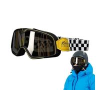 Gafas vintage - TPU, PC, Fog Pilot | A prueba de polvo - Gafas de motocross | Protección contra el viento - Gafas de motocicleta Dirt Bike ATV para adultos y jóvenes