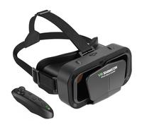 Gafas VR 3D para Móvil con Mando, Lentes HD Anti Luz Azul, Compatible con iPhone y Android 4,7-7", Visor Realidad Virtual para Juegos y Películas