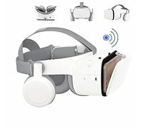 Gafas VR Auriculares Bluetooth VR para iPhone/Samsung... Gafas de Realidad Virtual 3D con Control Remoto inalámbrico, Gafas VR para películas y Juegos compatibles con Android/iOS (Blanco)