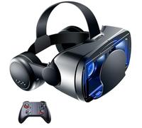 Gafas VR, Gafas de Virtual Reality 3D, VR Gafas con Controlador Bluetooth, Compatibles con Dispositivos Android y iPhone 4,7-7,2 Pulgadas, para niños y Adultos(C)