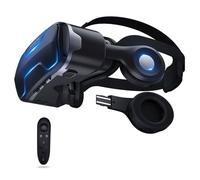 Gafas VR, Gafas de Virtual Reality 3D, VR Gafas con Controlador Bluetooth, Compatibles con Dispositivos Android y iPhone 4,7-7,2 Pulgadas, para niños y Adultos(F)