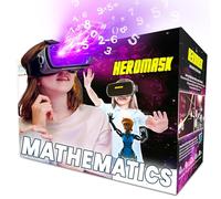 Gafas VR HeroMask + Juegos Matemáticas 5-12 años - El Regalo Educativo Que Hace Que los niños pidan: ¿5 Minutos más? | Tablas de Multiplicar, Sumas, Cálculo Mental y Mucho más | 3D, Realidad Virtual