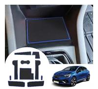 GAFAT 2020-2022 Renaul-t Clio 5 (Transmisión Manual) Alfombrillas Antideslizantes, Clio 7 Alfombrillas de Goma para Consola Central, Costura, Puerta [No para Transmisión Automática] (Azul)