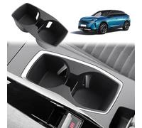 GAFAT Compatible con 2025 Peugeot 3008 GT Allure E-3008/5008 E-5008 2024-2026 portavasos, soporte para vasos de consola central de goma blanda TPE, antideslizante, resistente a los golpes, Peugeot