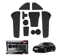 GAFAT Compatible con Audi A1 GB Sportback 2019-2025 2026 Alfombrillas Antideslizantes, Alfombrillas de Goma para Consola Central, Portavasos, Costura de Puerta, A1 GB Accesorios (Negro)