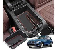 GAFAT Compatible con BMW X3 G01/X4 G02/nuevo iX3 2019-2023 2024 consola central, caja de almacenamiento, X3 iX3 X4 reposabrazos organizador bandeja central reposabrazos caja guantera (rojo)