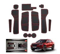GAFAT Compatible con Cupra Formentor 2021-2023 2024 (Electrónica Automática) Alfombrillas Antideslizantes, Alfombrillas de Goma Consola Central, Costura de Puerta, Formentor Accesorios (Rojo)