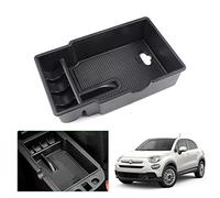 GAFAT Compatible con Fiat 500X 2015-2024 2025 Caja de Almacenamiento para Consola Central, 500X 2023 Soporte para Reposabrazos Central, Guantera, 500X Accesorios (Negro)