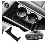 GAFAT Compatible con Hyundai Kona SX2 EV Electric 2024 2025 2026 Consola Central Caja de Almacenamiento, Kona Eléctrico 2025 Organizadora además del Portavasos [No para Gasolina & Hybrid] (Negro)