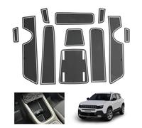 GAFAT Compatible con Jeep Avenger 2026 2025-2023 Alfombrillas Antideslizantes, Avenger Hybrid EV Alfombrillas de Goma para Consola Central, Costura de Puerta, Avenger Accesorios (Blanco)