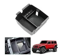 GAFAT Compatible con Jeep Wrangler JL/Gladiator JT 2018-2025 2026 Consola Central Caja de Almacenamiento, Reposabrazos Organizador Bandeja Guantera, Wrangler JL Accesorios (Negro)