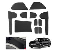 GAFAT Compatible con Kia EV3 GT Line 2025 2026 2027 Alfombrillas Antideslizantes, EV3 2025 Alfombrillas de Goma Protectoras para Consola Central, Portavasos, Costura de Puerta, EV3 Accesorios (Negro)