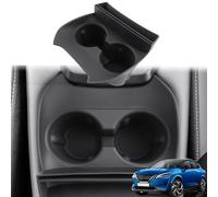 GAFAT Compatible con Nissan Qashqai J12 e-Power 2022-2025 2026 Cubierta de Soporte para Bebidas, Goma Blanda TPE, Organizador de Consola Central, Alfombrilla Original de Tres Puntos, Antideslizante