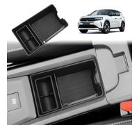 GAFAT Compatible con Nuevo Opel Frontera 2025 2026 Hybrid EV Caja organizadora para la consola central frente al reposabrazos, organizador con caja de monedas de silicona [Solo para freno electrónico]