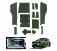 GAFAT Compatible con Opel Mokka B Mokka-e 2021-2024 2025 2026 Alfombrillas Antideslizantes, Facelift Mokka e Alfombrillas de Goma para Consola Central, Costura de Puerta, Mokka-B Accesorios (Verde)