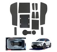 GAFAT Compatible con Opel Mokka B Mokka-e 2021-2024 2025 2026 Alfombrillas Antideslizantes, Facelift Mokka e Alfombrillas de Goma para Consola Central, Costura de Puerta, Mokka-B Accesorios (Negro)