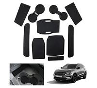GAFAT Compatible con Renault Austral/Espace 6 Vi 2025 2026-2023 Alfombrillas Antideslizantes, Austral Esprit Alpine E-Tech Hybrid Alfombrillas de Goma para Consola Central, Costura de Puerta (Negro)