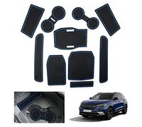 GAFAT Compatible con Renault Austral/Espace 6 Vi 2025 2026-2023 Alfombrillas Antideslizantes, Austral Esprit Alpine E-Tech Hybrid Alfombrillas de Goma para Consola Central, Costura de Puerta (Azul)