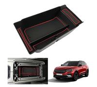 GAFAT Compatible con Renault Austral/Espace VI/Rafale 2025 2026-2023 Consola Central Caja de Almacenamiento, Austral E-Tech Hybrid Reposabrazos Organizador Bandeja Guantera, Accesorios Austral (Rojo)