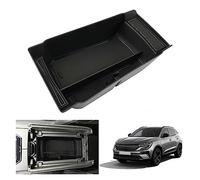 GAFAT Compatible con Renault Austral/Espace VI/Rafale 2025 2026-2023 Consola Central Caja de Almacenamiento, Austral E-Tech Hybrid Reposabrazos Organizador Bandeja Guantera, Accesorios Austral (Negro)