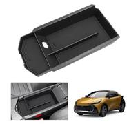 GAFAT Compatible con Toyota C-HR Hybrid 2024 2025 Consola Central Caja de Almacenamiento, CHR II 2024 Organizador Reposabrazos, Bandeja Apoyabrazos, Escaneo 3D Original, C-HR Accesorios (Negro1)