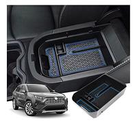 GAFAT Compatible con Toyota RAV4 2019-2024 2025 Consola Central Caja de Almacenamiento, RAV 4 Hybrid/Plug-in Hybrid Reposabrazos Organizador Bandeja Guantera, RAV4 Accesorios (Azul)
